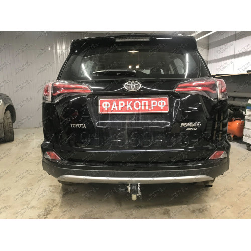 T061C GALIA Полностью оцинкованный фаркоп на Toyota RAV4 2013-2019. Тип шара: C (горизонтальный съемный). Минимальная подрезка бампера. Нагрузки: 2000/90 кг, масса фаркопа 24,47 кг