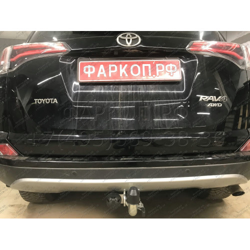 T061C GALIA Полностью оцинкованный фаркоп на Toyota RAV4 2013-2019. Тип шара: C (горизонтальный съемный). Минимальная подрезка бампера. Нагрузки: 2000/90 кг, масса фаркопа 24,47 кг