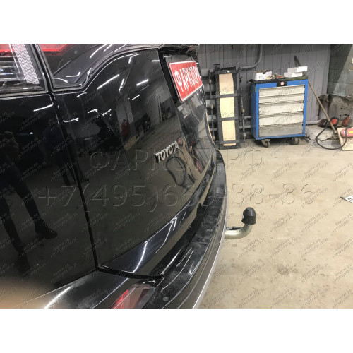 T061C GALIA Полностью оцинкованный фаркоп на Toyota RAV4 2013-2019. Тип шара: C (горизонтальный съемный). Минимальная подрезка бампера. Нагрузки: 2000/90 кг, масса фаркопа 24,47 кг