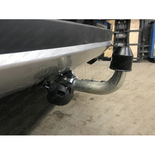 T061C GALIA Полностью оцинкованный фаркоп на Toyota RAV4 2013-2019. Тип шара: C (горизонтальный съемный). Минимальная подрезка бампера. Нагрузки: 2000/90 кг, масса фаркопа 24,47 кг