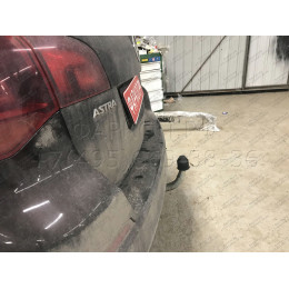 O061A GALIA Полностью оцинкованный фаркоп на Opel Astra J седан/универсал 2009-2015. Подрозетник убирается за бампер. Тип шара: A. Невидимый вырез бампера. 