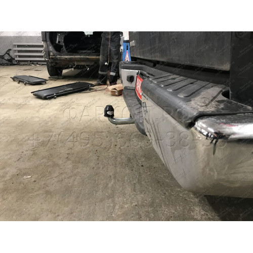N052A GALIA Полностью оцинкованный фаркоп на Mercedes X-Class 2017-2020, Renault Alaskan 2016-, Nissan Navara D40 2005-2015, D23 2015-. Тип шара: A. Установка без снятия и выреза бампера. Нагрузки: 3500/150 кг, масса фаркопа 21,22 кг