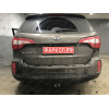 H091C GALIA Полностью оцинкованный фаркоп на Hyundai Santa Fe 2012-2018, 2018-2021, Kia Sorento 2012-2015, 2015-2020. Подрозетник убирается за бампер. Тип шара: C (горизонтальный съемный). Подрезка бампера. Нагрузки: 2600/120 кг, масса фаркопа 18,57 кг