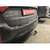 H091C GALIA Полностью оцинкованный фаркоп на Hyundai Santa Fe 2012-2018, 2018-2021, Kia Sorento 2012-2015, 2015-2020. Подрозетник убирается за бампер. Тип шара: C (горизонтальный съемный). Подрезка бампера. Нагрузки: 2600/120 кг, масса фаркопа 18,57 кг