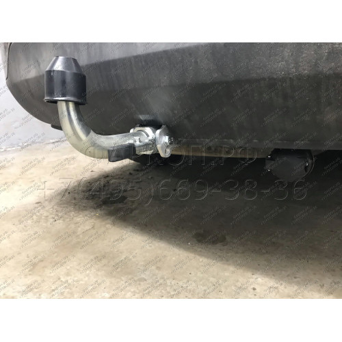 H091C GALIA Полностью оцинкованный фаркоп на Hyundai Santa Fe 2012-2018, 2018-2021, Kia Sorento 2012-2015, 2015-2020. Подрозетник убирается за бампер. Тип шара: C (горизонтальный съемный). Подрезка бампера. Нагрузки: 2600/120 кг, масса фаркопа 18,57 кг