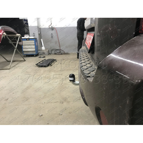 N041A GALIA Полностью оцинкованный фаркоп на Nissan Pathfinder R51 2004-2014. Подрозетник убирается за бампер. Тип шара: A. Невидимый вырез бампера. Нагрузки: 3000/120 кг, масса фаркопа 7,12 кг