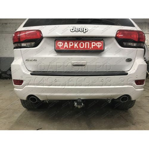 J010C GALIA Полностью оцинкованный фаркоп на Jeep Grand Cherokee WK2 2010-2021. Тип шара: C (горизонтальный съемный). Установка без выреза бампера. Нагрузки: 3500/175 кг, масса фаркопа 17,97 кг
