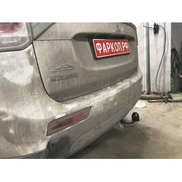 M126A GALIA Полностью оцинкованный фаркоп на Mitsubishi Outlander 2012-2019, 2019-2022. Подрозетник убирается за бампер. Тип шара: A. Подрезка бампера. Нагрузки: 2000/1