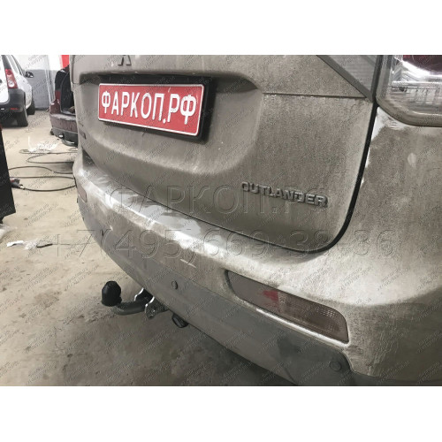 M126A GALIA Полностью оцинкованный фаркоп на Mitsubishi Outlander 2012-2019, 2019-2022. Подрозетник убирается за бампер. Тип шара: A. Подрезка бампера. Нагрузки: 2000/100 кг, масса фаркопа 21,42 кг