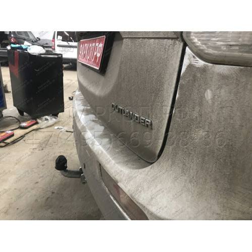 M126A GALIA Полностью оцинкованный фаркоп на Mitsubishi Outlander 2012-2019, 2019-2022. Подрозетник убирается за бампер. Тип шара: A. Подрезка бампера. Нагрузки: 2000/100 кг, масса фаркопа 21,42 кг