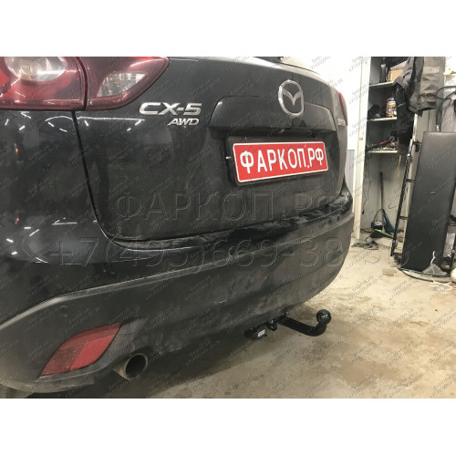M308-A Лидер-плюс ТСУ для Mazda CX-5 2012-2017, 2017- без выреза бампера. Тип шара: A. Нагрузки: 1200/75 кг, масса фаркопа 15,02 кг (без электрики в комплекте)