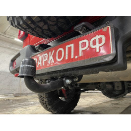 J-077 STEINHOF Фаркоп на Jeep Wrangler JL (кроме AdBlue) 2018- без снятия и подрезки бампера. Тип шара: A. Нагрузки: 3500/160 кг, масса фаркопа 8,9 кг (без электрики в ко