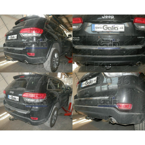 J010C GALIA Полностью оцинкованный фаркоп на Jeep Grand Cherokee WK2 2010-2021. Тип шара: C (горизонтальный съемный). Установка без выреза бампера. Нагрузки: 3500/175 кг, масса фаркопа 17,97 кг