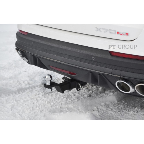 JXS-23-991122.00 PT GROUP Фаркоп на Jetour X70 Plus 2023- без подрезки бампера. Тип шара: E (легкосъемный шар под квадрат). Нагрузки: 1000/75 кг, масса фаркопа 19 кг (без электрики в комплекте)