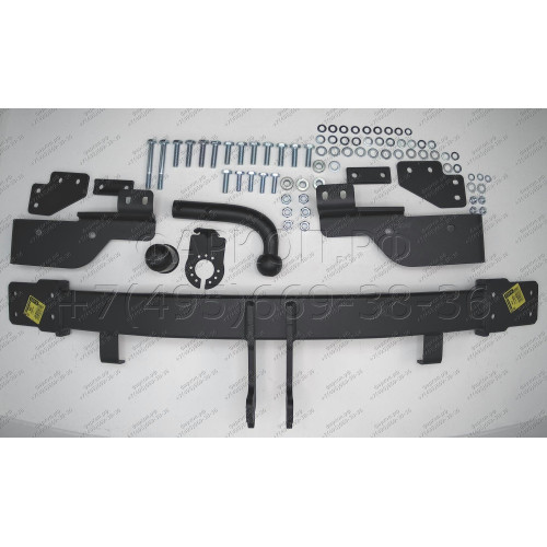 K-023 STEINHOF Фаркоп на Kia Sorento JC 2006-2009. Требуется подрезка бампера. Тип шара: A. Нагрузки: 3500/140 кг, масса фаркопа 24,6 кг (без электрики в комплекте)