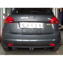 K035A GALIA Полностью оцинкованный фаркоп на Kia Venga 2010-2017. Подрозетник убирается за бампер. Тип шара: A. Невидимый вырез бампера. Нагрузки: 1300/75 кг, 
