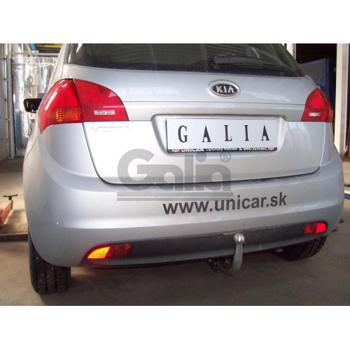 K035A GALIA Полностью оцинкованный фаркоп на Kia Venga 2010-2017. Подрозетник убирается за бампер. Тип шара: A. Невидимый вырез бампера. Нагрузки: 1300/75 кг, масса фаркопа 15,71 кг