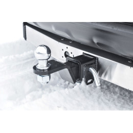 LNX-20-991124.00 PT GROUP Фаркоп с нержавеющей накладкой на Toyota RAV4 2013-2019, Lexus NX 2014-2021 (с одной выхлопной трубой) без подрезки бампера. Тип шара: E (легкосъе