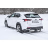 LNX-20-991124.00 PT GROUP Фаркоп с нержавеющей накладкой на Toyota RAV4 2013-2019, Lexus NX 2014-2021 (с одной выхлопной трубой) без подрезки бампера. Тип шара: E (легкосъемный шар под квадрат). Нагрузки: 1500/80 кг, масса фаркопа 23,2 кг (без электрики в