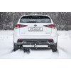 LNX-20-991124.00 PT GROUP Фаркоп с нержавеющей накладкой на Toyota RAV4 2013-2019, Lexus NX 2014-2021 (с одной выхлопной трубой) без подрезки бампера. Тип шара: E (легкосъемный шар под квадрат). Нагрузки: 1500/80 кг, масса фаркопа 23,2 кг (без электрики в