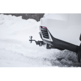 LNX-20-991124.00 PT GROUP Фаркоп с нержавеющей накладкой на Toyota RAV4 2013-2019, Lexus NX 2014-2021 (с одной выхлопной трубой) без подрезки бампера. Тип шара: E (легкосъе