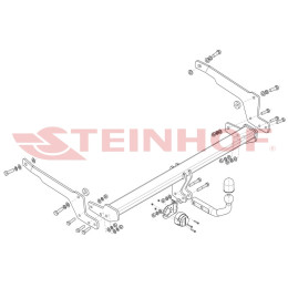 M-068 STEINHOF Фаркоп на Mazda CX-60 2022- без подрезки бампера. Тип шара: A. Нагрузки: 2500/120 кг (без электрики в комплекте)