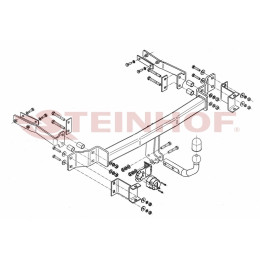 M-119 STEINHOF Фаркоп на Mercedes E-Class универсал s211 2003-09/2009 без подрезки бампера. Тип шара: A. Нагрузки: 2100/90 кг, масса фаркопа 21,4 кг (без электрики в компл
