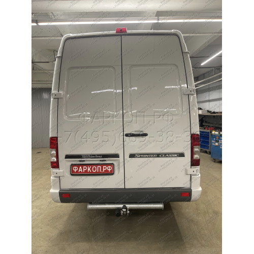M034A GALIA Полностью оцинкованный фаркоп на Mercedes Sprinter Classic 2013-2020, Mercedes Sprinter 1995-2006, Volkswagen LT 1995-2006. Особенности: Колесная база 3550 (средняя база) и 4025 (длинная база), без ступеньки. Тип шара: A. Установка без снятия 
