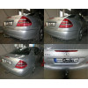 M104C GALIA Полностью оцинкованный фаркоп на Mercedes E-Class w211 седан 2002-2009. Подрозетник убирается за бампер. Тип шара: C (горизонтальный съемный). Без выреза бампера. Нагрузки: 2200/90 кг, масса фаркопа 19,37 кг