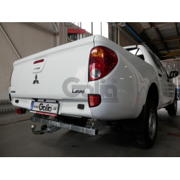 M120A GALIA Полностью оцинкованный фаркоп на Mitsubishi L200 1996-2006, 2006-2015, 2015-2023, FIAT Fullback 2016-2019. Тип шара: A. Без выреза бампера. Нагрузки: 3100/125 кг, масса фар
