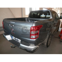 M120A GALIA Полностью оцинкованный фаркоп на Mitsubishi L200 1996-2006, 2006-2015, 2015-2023, FIAT Fullback 2016-2019. Тип шара: A. Без выреза бампера. Нагрузки: 3100/125 кг, масса фар