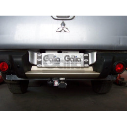 M120A GALIA Полностью оцинкованный фаркоп на Mitsubishi L200 1996-2006, 2006-2015, 2015-2023, FIAT Fullback 2016-2019. Тип шара: A. Без выреза бампера. Нагрузки: 3100/125 кг, масса фар
