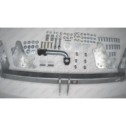 M120A GALIA Полностью оцинкованный фаркоп на Mitsubishi L200 1996-2006, 2006-2015, 2015-2023, FIAT Fullback 2016-2019. Тип шара: A. Без выреза бампера. Нагрузки: 3100/125 кг, масса фар