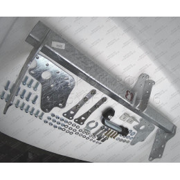 M120A GALIA Полностью оцинкованный фаркоп на Mitsubishi L200 1996-2006, 2006-2015, 2015-2023, FIAT Fullback 2016-2019. Тип шара: A. Без выреза бампера. Нагрузки: 3100/125 кг, масса фар