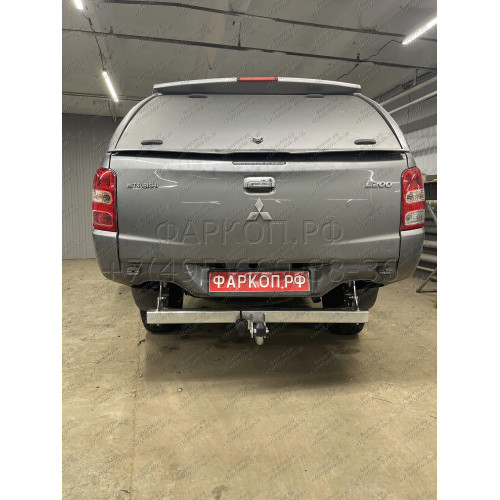 M120A GALIA Полностью оцинкованный фаркоп на Mitsubishi L200 1996-2006, 2006-2015, 2015-2023, FIAT Fullback 2016-2019. Тип шара: A. Без выреза бампера. Нагрузки: 3100/125 кг, масса фаркопа 28,25 кг