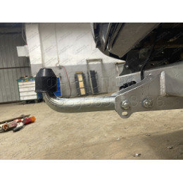 M120A GALIA Полностью оцинкованный фаркоп на Mitsubishi L200 1996-2006, 2006-2015, 2015-2023, FIAT Fullback 2016-2019. Тип шара: A. Без выреза бампера. Нагрузки: 3100/125 кг, масса фар