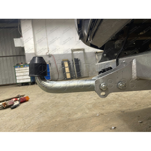 M120A GALIA Полностью оцинкованный фаркоп на Mitsubishi L200 1996-2006, 2006-2015, 2015-2023, FIAT Fullback 2016-2019. Тип шара: A. Без выреза бампера. Нагрузки: 3100/125 кг, масса фаркопа 28,25 кг