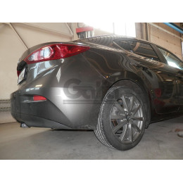 M135C GALIA Полностью оцинкованный фаркоп на Mazda 3 седан 2013-2019. Подрозетник убирается за бампер. Тип шара: C (горизонтальный съемный). Установка бе