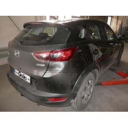 M137A GALIA Полностью оцинкованный фаркоп на Mazda CX-3 2015-. Подрозетник убирается за бампер. Тип шара: A. Невидимый вырез бампера. Нагрузки: 1800/80 кг, ма