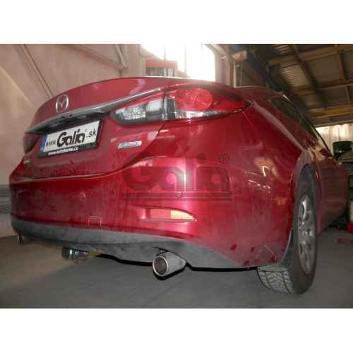 M140C GALIA Полностью оцинкованный фаркоп на Mazda 6 седан/универсал 2012-2022. Тип шара: C (горизонтальный съемный). Невидимый вырез бампера. Нагрузки: 2000/80 кг, масса фаркопа 18,57 кг