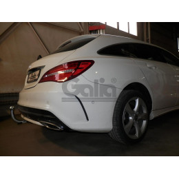 M146C GALIA Полностью оцинкованный фаркоп на Mercedes CLA-Class c117 купе / X117 универсал 2013-2019. Подрозетник убирается за бампер. Тип шара: C (горизонтальный 