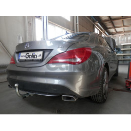 M146C GALIA Полностью оцинкованный фаркоп на Mercedes CLA-Class c117 купе / X117 универсал 2013-2019. Подрозетник убирается за бампер. Тип шара: C (горизонтальный 