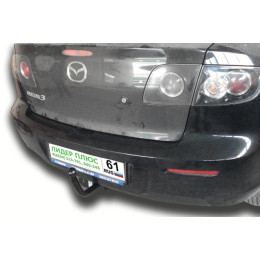 M303-A Лидер-плюс ТСУ для Mazda 3 седан 2004-2009 без выреза бампера. Нагрузки: 1200/75 кг, масса фаркопа 16,54 кг (без электрики в комплекте)