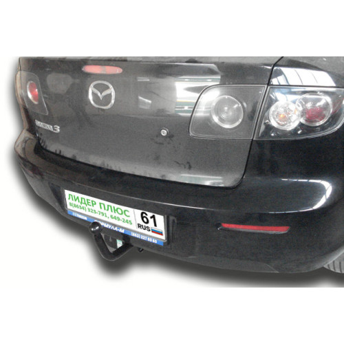 M303-A Лидер-плюс ТСУ для Mazda 3 седан 2004-2009 без выреза бампера. Нагрузки: 1200/75 кг, масса фаркопа 16,54 кг (без электрики в комплекте)
