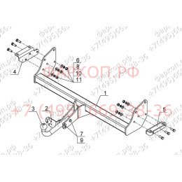 MI 26 AVTOS Фаркоп на Mitsubishi Pajero IV 3/5 дверей 2007-2020, Mitsubishi Pajero III 3/5 дверей 2000-2007 без подрезки бампера. Тип шара: A. Нагрузки: 2000/100 кг, масса фаркопа 19 кг 