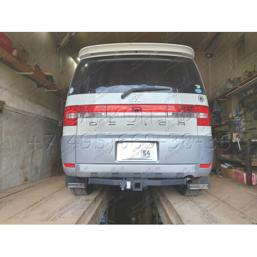H.M20.E HALTY Фаркоп на Mitsubishi Delica D5 2007-2019, 2019- (кроме Urban Gear) без подрезки бампера. Тип шара: E. Нагрузки: 750/75 кг, масса фаркопа 15,9 кг