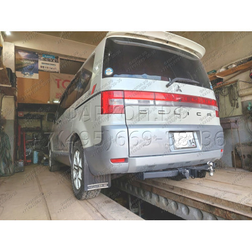 H.M20.E HALTY Фаркоп на Mitsubishi Delica D5 2007-2019, 2019- (кроме Urban Gear) без подрезки бампера. Тип шара: E. Нагрузки: 750/75 кг, масса фаркопа 15,9 кг