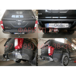 N052A GALIA Полностью оцинкованный фаркоп на Mercedes X-Class 2017-2020, Renault Alaskan 2016-, Nissan Navara D40 2005-2015, D23 2015-. Тип шара: A. Установка без снятия и выреза бампера.