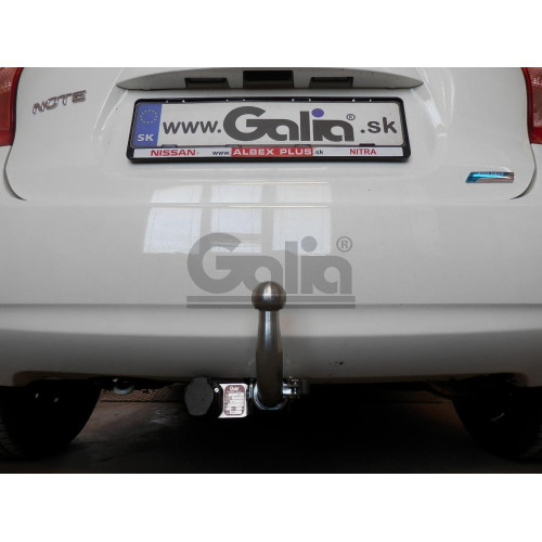 N057C GALIA Полностью оцинкованный фаркоп на Nissan Note 2013-2020. Тип шара: C (горизонтальный съемный). Невидимый вырез бампера. Нагрузки: 1000/50 кг, масса фаркопа 14,37 кг