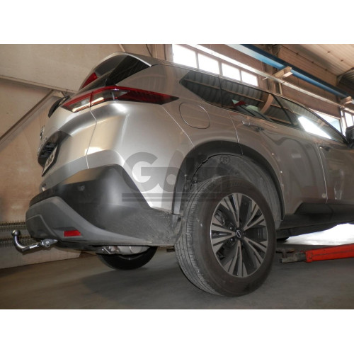 N061C GALIA Полностью оцинкованный фаркоп на Nissan X-Trail T33 2022-, Nissan Rogue T33 2021-. Подрозетник убирается за бампер. Тип шара: C (горизонтальный съемный). Невидимый вырез бампера. Нагрузки: 2000/100 кг, масса фаркопа 19,07 кг